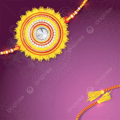 Rakhi Brilhante Em Tons De Vermelho E Amarelo Para Celebrar Raksha