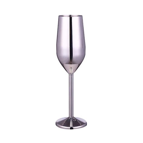 Edelstahl Champagner Tasse Wein Glas Cocktail Glas Kreatives Metall