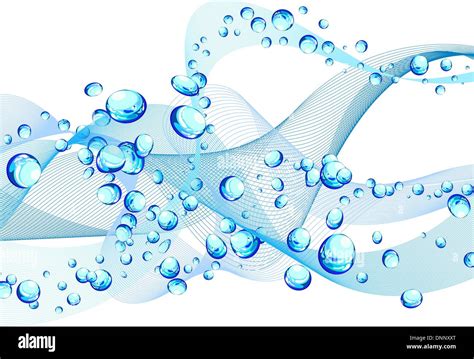 Abstract Water Vector Background With Bubbles Of Air Stock Vector Image