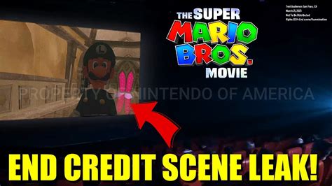 The Super Mario Bros Movie End Credits Scene Leaked Youtube