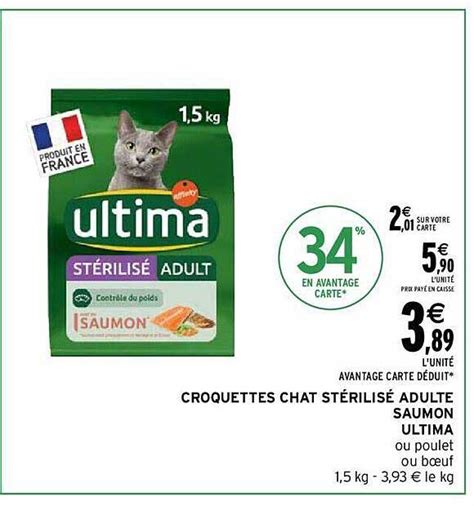 Promo Croquettes Chat St Rilis Adulte Saumon Ultima Chez Intermarch