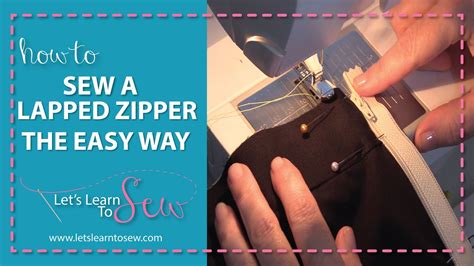 How To Sew A Lapped Zipper The Easy Way YouTube