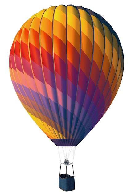Premium Photo Isolate D Rendering Of A Hot Air Balloon