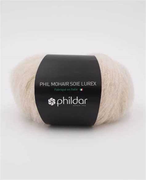 Phildar Phil Mohair Soie Lurex Ecru