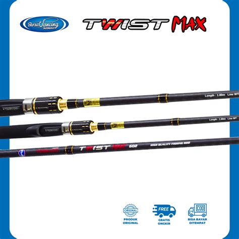 Jual Joran Tornado Twist Max Carbon Solid Ring Fuji 165 Cm 180 Cm Joran