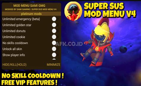 Super Sus Mod Apk Terbaru Unlimited Money Unlock All Skins