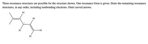 Solved Three resonance structures are possible for the | Chegg.com