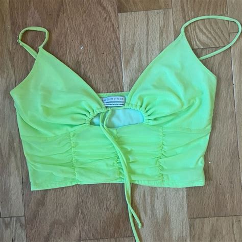 Urban Outfitters Tops Urban Outfitters Lime Green Crop Top Poshmark