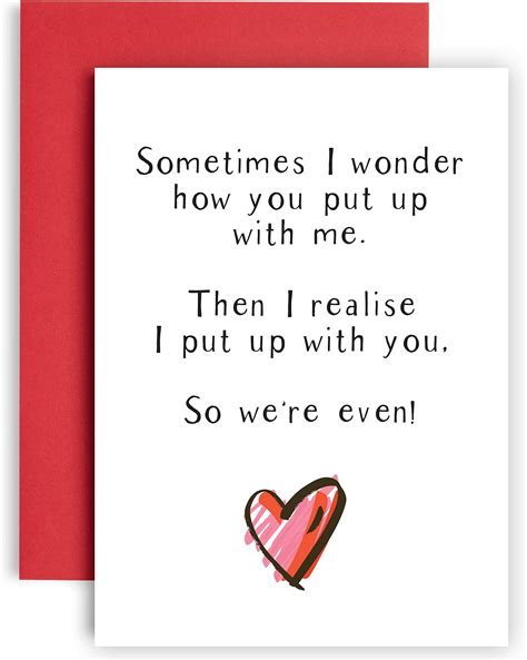 We Put Up With Each Other Funny Anniversary Card Wedding Anniversary