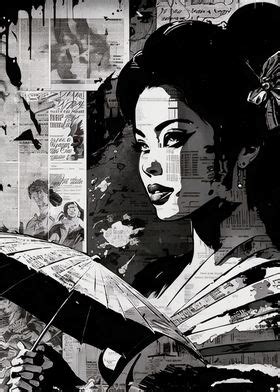 News Geisha Poster By Graphic Japanese Displate