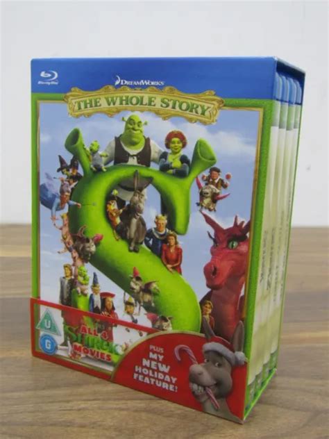 SHREK THE WHOLE Story Quadrilogy Blu Ray Boxset Shrek 1 4 Holiday