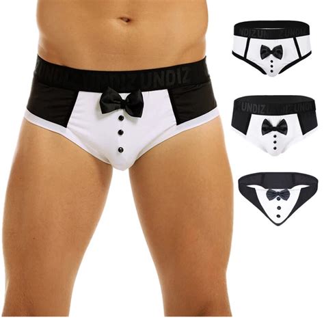 Uk Mens Sexy Sissy Tuxedo Bow Tie Panties Naughty Bikini Briefs Thongs Underwear Picclick Uk