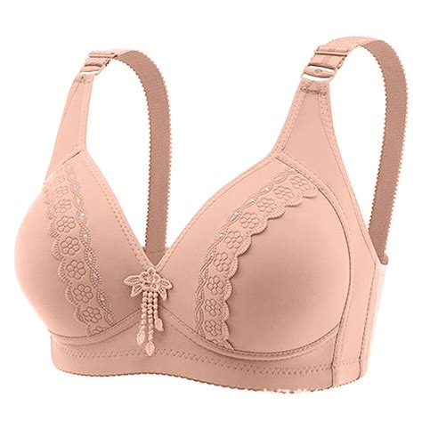 Elainilye Fashion Bras For Older Women Thin Wirefree Plus Size Bra Comfortable Breathable