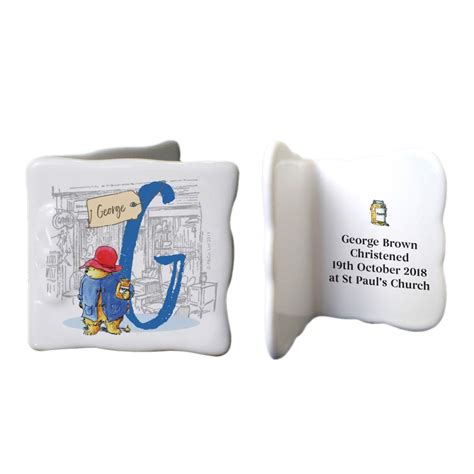 Personalised Paddington Bear Initial Message Card Pbc009 Character Brands