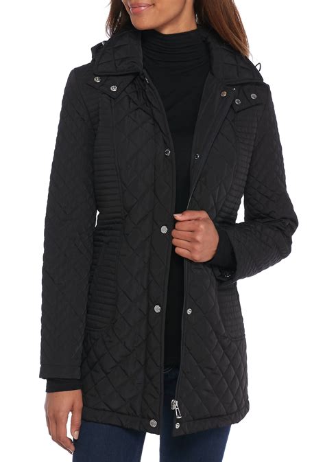 Calvin Klein Calvin Klein Mix Stitch Quilted Zip Front Jacket With Hood