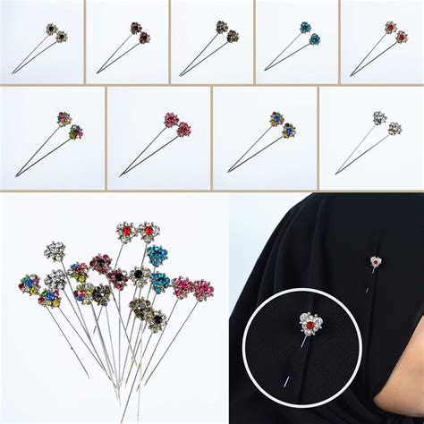 2pcs Set Pin Jarum Peniti Pin Shawl Brooch Jarum Peniti Kerongsang