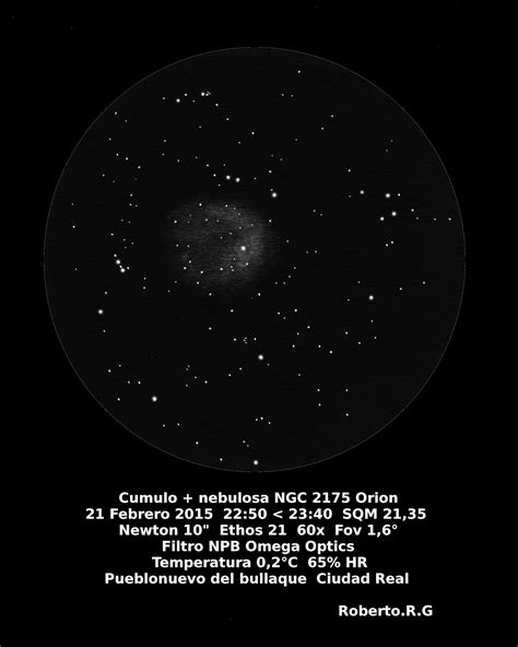 Observaciones astronómicas visuales Observación Cumulo abierto y