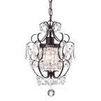 Edvivi Amorette Light Antique Bronze Mini Glam Chandelier With Clear