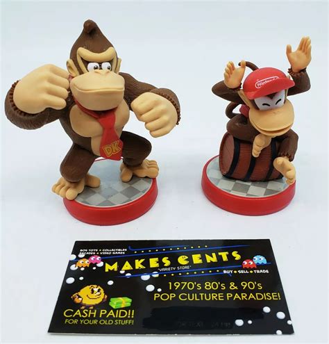 Nintendo Diddy Kong Super Mario Amiibo Figure Video Game Merchandise