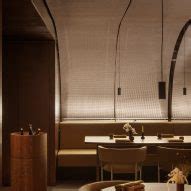 David Thulstrup Decorates Ikoyi Restaurant With Curved Metal Mesh Ceiling