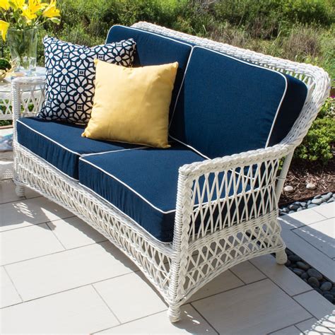 Everglades White Resin Wicker Patio Loveseat By Lakeview Outdoor