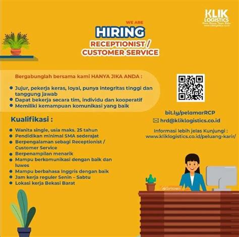 Lowongan Kerja Receptionist Customer Service Atmago