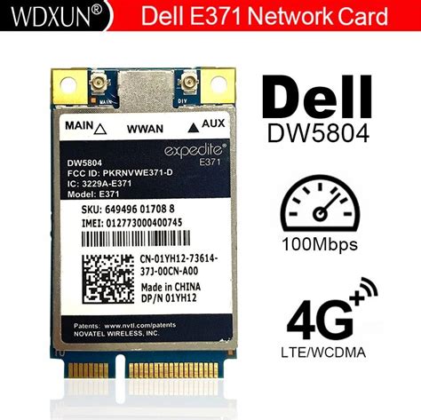 Dell Original Wireless Dw5804 4g Lte Wwan Mobile Broadband 01yh12 E371