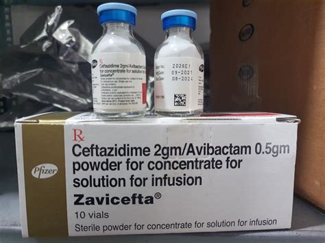 Zavicefta Ceftazidime Avibactam Powder Concentrate Solution Infusion At