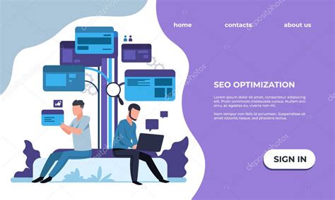 Página de destino de optimización SEO Gestión de la promoción del