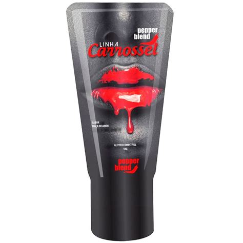 Carrossel Gel Lubrificante Glitter Beijável 18g Pepper Blend Litoral Sex Shop