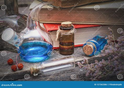 Essential Oil Herbal Medicine Stock Photo Image Of Witchcraft Vial