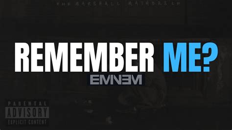 Eminem Remember Me Lyrics 4kuhd Youtube