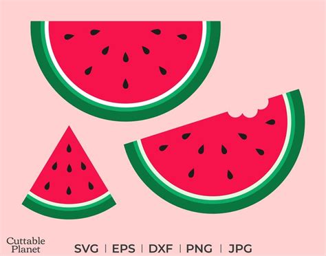 Watermelon Svg File Watermelon Slice Svg Dxf Eps Png