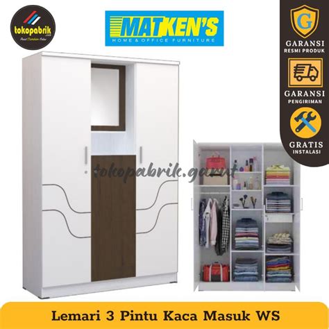 Jual Lemari Pakaian Pintu Putih Minimalis Olimpic Lemari Baju