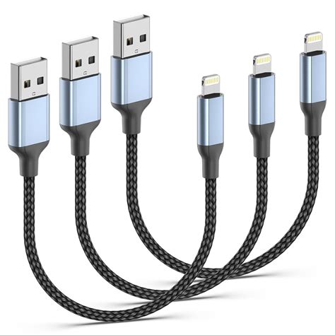 Amazon Inch Short Iphone Charging Cable Pack Ft Usb A To