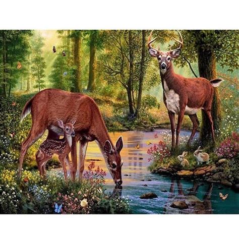 Bimkole D Diamond Painting Diy Kits Cerf Peinture D Art Broderie