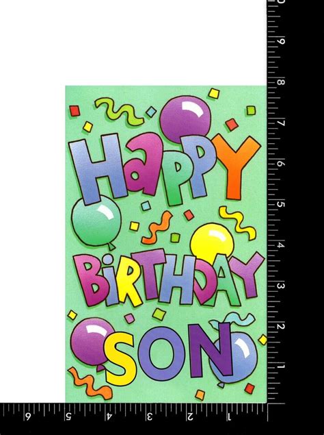 Fun Happy Birthday Card For Son Balloons Party By Gallant Clip