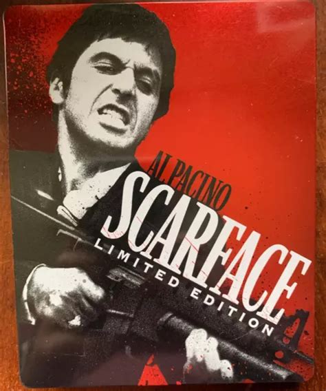 SCARFACE BLU RAY STEELBOOK 1983 Cuban Gangster Crime Movie Classic W