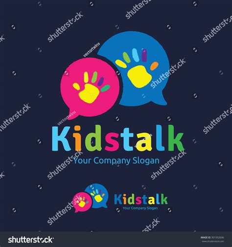 Kids Talk Vector Logo Template 301952696 Shutterstock
