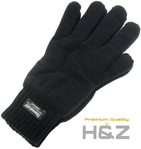 Mens Thermal KNITTED Winter Gloves Thinsulate Lined EBay