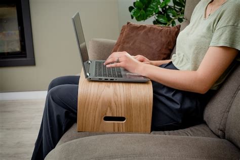 Wooden Portable Lap Desk Modern Laptop Stand Home Office Etsy