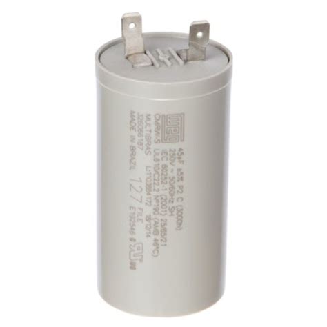 Capacitor Permanente 45uF 10 WEG Original para Máquinas de lavar