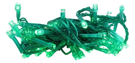 Serie Luces Navideñas 50 Leds Color Verde Mundo Lucido