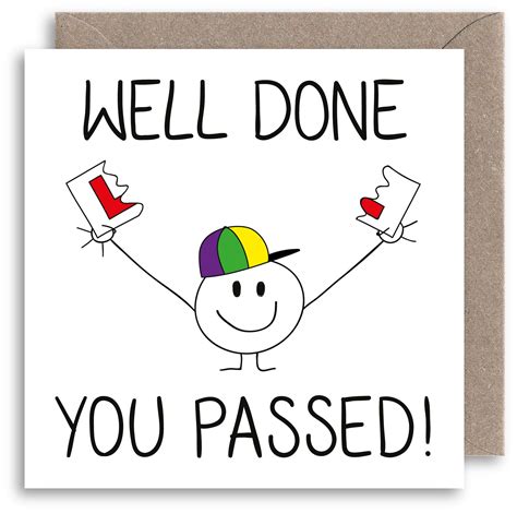 Buy Well Done Passed Driving Test Card Congratulations Greeting Card