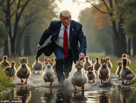 Democrat has a meltdown over memes of Trump protecting ducklings and kittens over wild claims ...