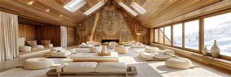 Premium Photo Vintage Styled Room With Wooden Ceiling And Modern