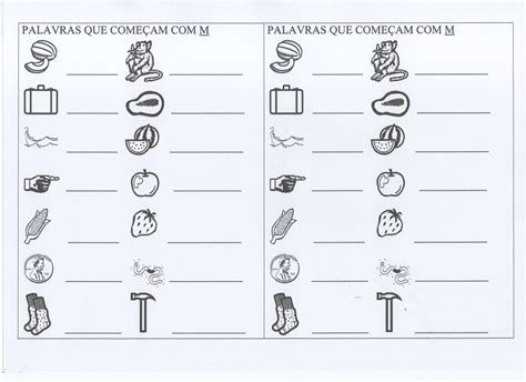 Palavras Que Começam Com Men - Palavras que começam com M e N · Alfabetização Blog