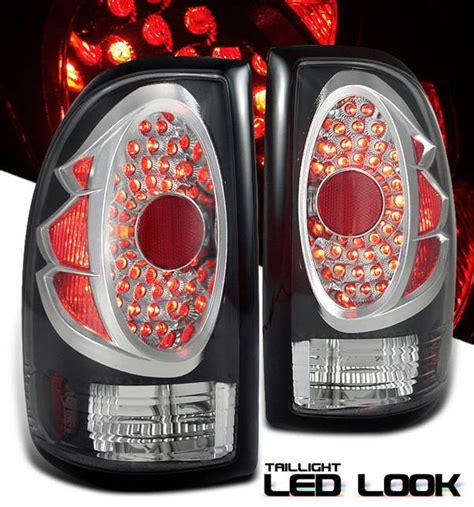 Dodge Dakota Option Racing Taillights Led Look Black With Chrome