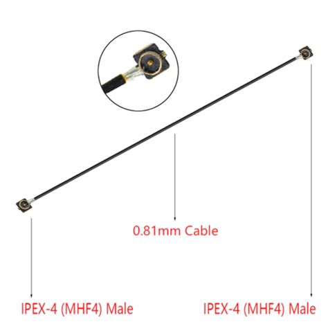 Kabelová Redukce Ipex 4 Ufl Male Ipex 4 Ufl Male Maximincz