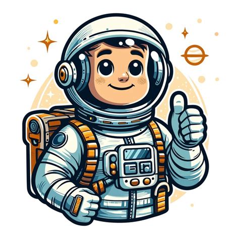 Ilustraci N Vectorial Del Astronauta En El Traje Espacial Vector Premium